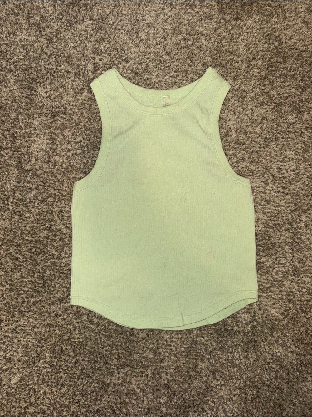 Ribbed Tank Top - light lime green